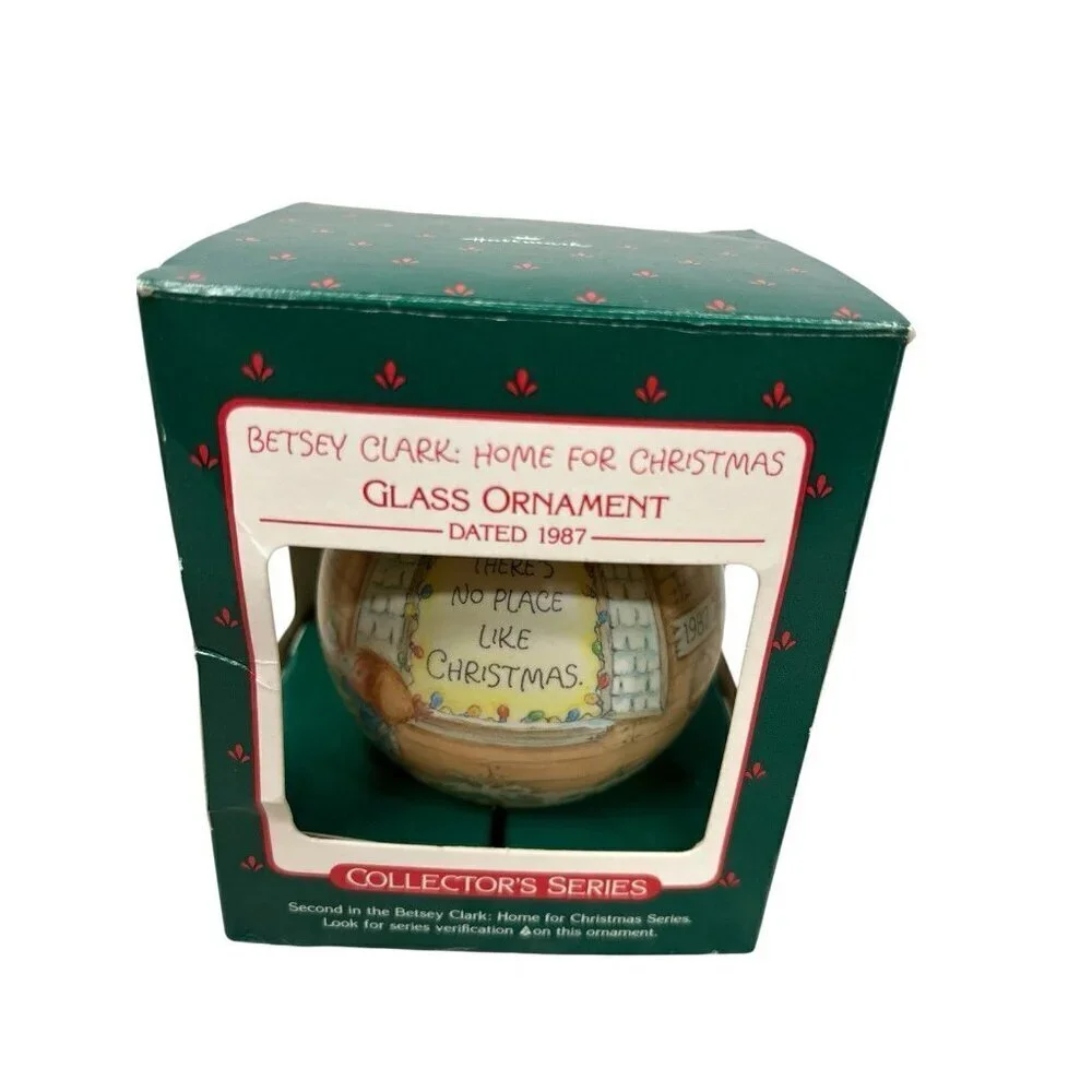 7 Vintage Christmas Betsey Clark Ornaments Hallmark Keepsake & Satin Ornaments